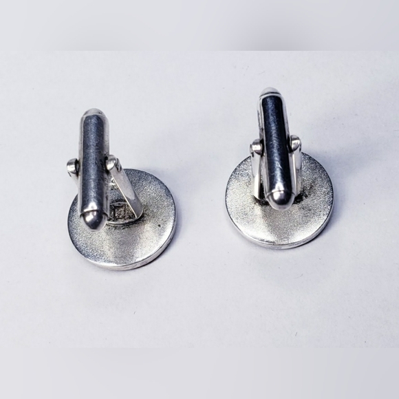 Hand Embroidered Vintage Cufflinks OOAK - Picture 3 of 4